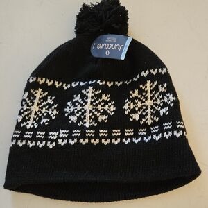 Juncture Black and White Ski Hat Pom Beanie